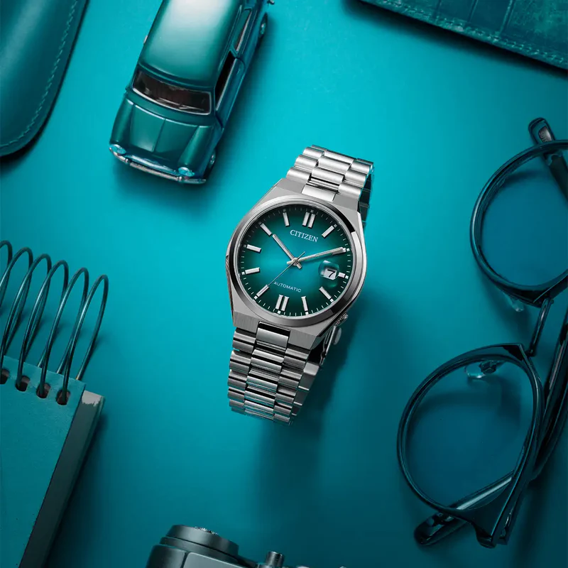 Citizen Tsuyosa Turquoise Blue Dial Casual Men's Watch- NJ0151-88X